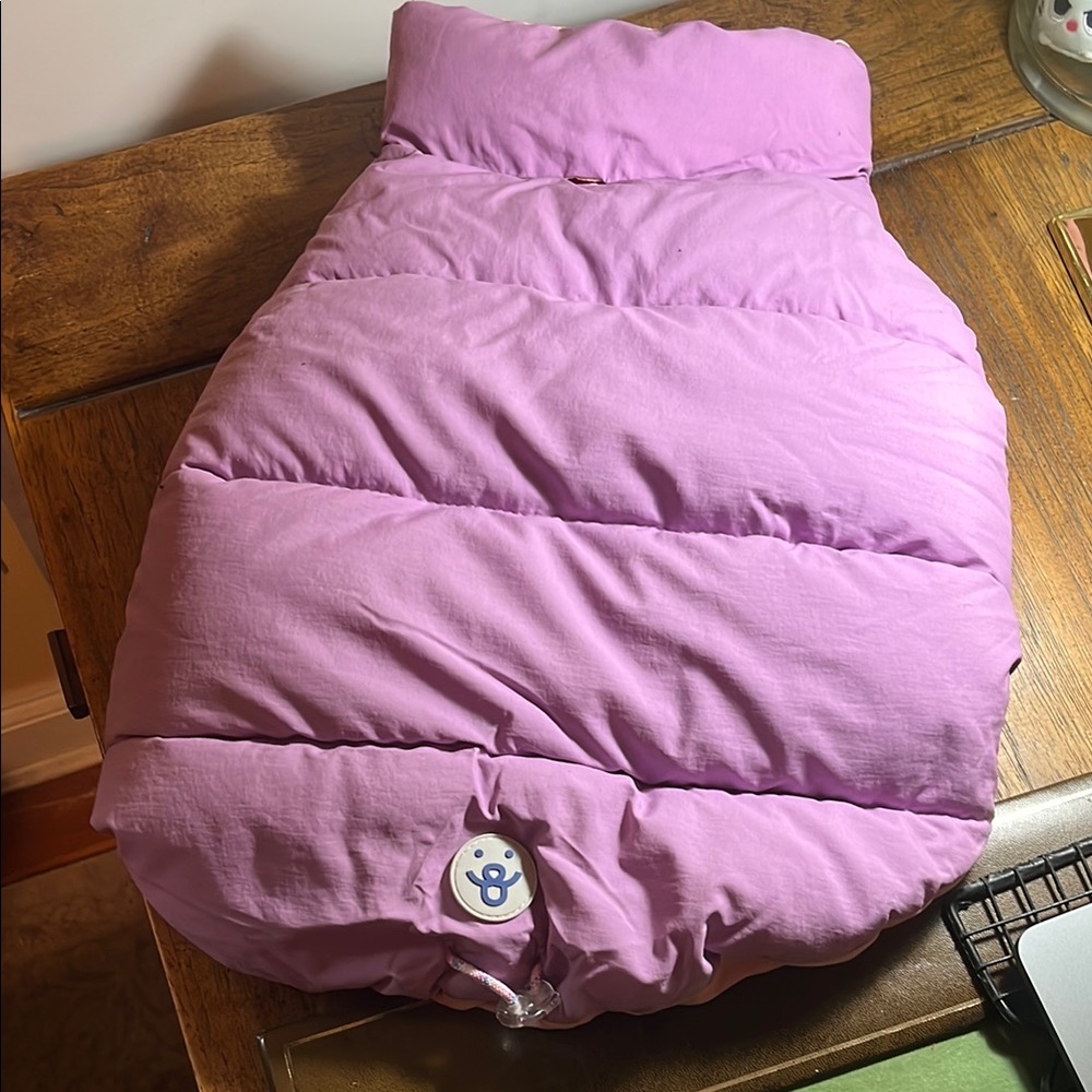 Oodles Purple Quilted Puffer Dog Jacket - Size M
